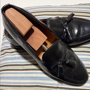 Stunning Allen Edmond Black Leather Tassel Loafers Grayson